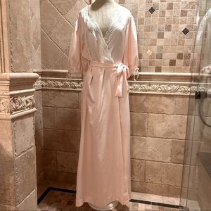 Christian Dior VINTAGE 80s Peignoir Pale Pink Robe